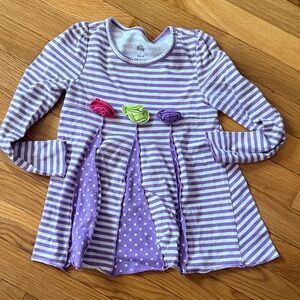 kids by Children's Place Purple & White Striped Tee